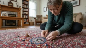 آموزش مرحله‌به‌مرحله رفوگری فرش سوخته در منزل