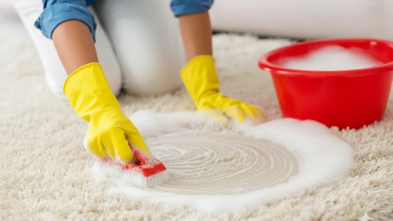 آموزش مرحله‌ به‌ مرحله شستشوی موکت در منزل