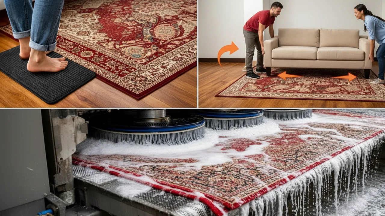 بهترین روش‌های جلوگیری از کوبیدگی فرش کدام‌اند؟
